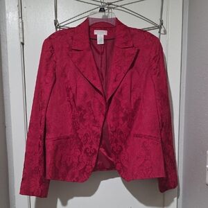 Worthington Elegant Red Patterned Blazer